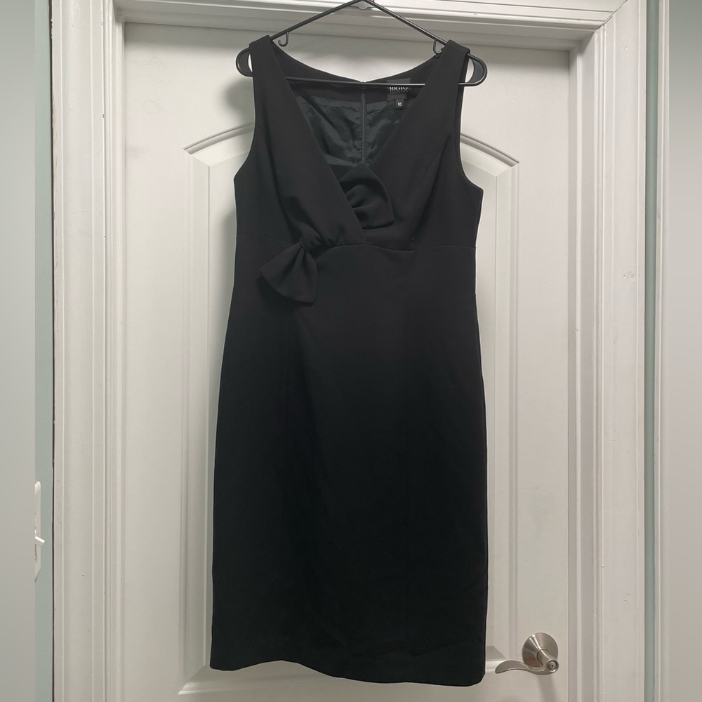Black cocktail dress with fun bow detail size 10 (knee length)